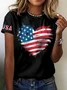 Casual Cotton Plain Crew Neck T-Shirt