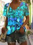 Cotton V Neck Casual Regular Fit T-Shirt