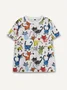 Casual Crew Neck Jersey Animal Picture T-Shirt