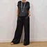 Women's Plain Daily Going Out Two-Piece Set White Casual Summer Top With Pants Matching Set