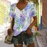 Floral Regular Fit Cotton Casual T-Shirt