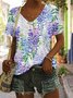 Floral Regular Fit Cotton Casual T-Shirt