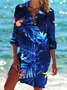 Women's Butterfly Print Spring and Summer Fashionable Long Sleeve Shirt