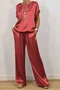 Women's Plain Daily Going Out Two-Piece Set White Casual Summer Top With Pants Matching Set