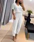 Women's Plain Daily Going Out Two-Piece Set darkgreen Casual Summer Top With Pants Matching Set