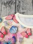 Jersey Casual Crew Neck Loose T-Shirt
