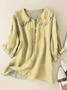 Women's Floral Print Casual Peter Pan Collar Shirt