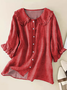 Women's Floral Print Casual Peter Pan Collar Shirt