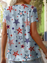 Casual V Neck Cotton T-Shirt