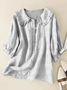 Women's Floral Print Casual Peter Pan Collar Shirt