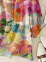 Women's Floral Print Casual Peter Pan Collar Shirt