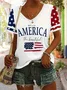 V Neck Regular Fit Casual Cotton T-Shirt