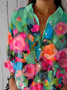Women's Floral Print Casual Shirt