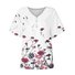 Print Casual V Neck Short Sleeve T-Shirt