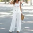 Women's Plain Daily Going Out Two-Piece Set Blue Casual Summer Top With Pants Matching Set