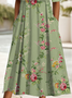 Women's Floral Print V-Neck Dress