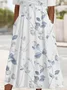 Women's Floral Print V-Neck Dress