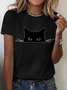 Cute Cat Cotton T-shirt