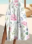 Women's Floral Print Casual Round Neck Short Sleeve Dress