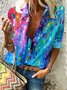 Casual Geometric Cotton Shirt