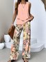 Crew Neck Casual Two-Piece Set With No