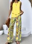 Regular Fit Casual Two-Piece Set With No