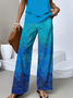 Casual Regular Fit Gradient Pattern Two-Piece Set With No