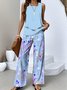 Crew Neck Regular Fit Casual Two-Piece Set With No