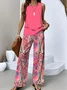Regular Fit Casual Two-Piece Set With No