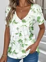 Floral Simple Jersey T-Shirt