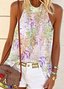 Gradient Pattern Casual Halter T-Shirt