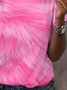 Women's Abstract Print Casual Round Neck Short Sleeve T-Shirt