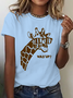 Funny Giraffe Cotton T-Shirt