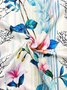 Regular Fit Floral Crew Neck Vintage Dress With No