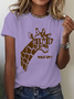 Funny Giraffe Cotton T-Shirt