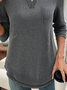 Print Casual V Neck Long Sleeve T-Shirt