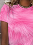 Women's Abstract Print Casual Round Neck Short Sleeve T-Shirt