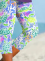 Women's Turtle Print Casual Leggings