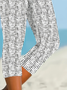 Women's Striped Print Casual Leggings