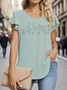 Cotton Regular Fit Casual V Neck T-Shirt