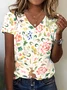 V Neck Cotton Casual T-Shirt