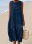 Crew Neck Casual Regular Fit Dress With No