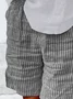 Summer New Linen Shorts Casual Loose Ladies Thin Pajama Pants Striped Outer Wear Beach Shorts