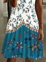 Women's Floral Print Casual Round Neck Short Sleeve Dress