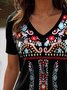 V Neck Regular Fit Casual Cotton T-Shirt