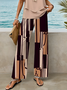 Women's Geometric Print Casual Vest Trousers Two-Piece Set