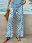 Women's Geometric Print Casual Vest Trousers Two-Piece Set