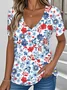 Loose Floral Jersey Vintage T-Shirt