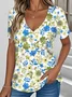 Loose Floral Jersey Vintage T-Shirt