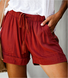 Four-Side Projectile Pocket Stitching Plain Street Shorts